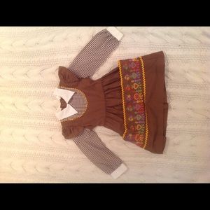VINTAGE sears girls brown dress. Super cute!
